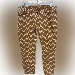 7 For All Mankind Chevron Cropped Skinny Jean